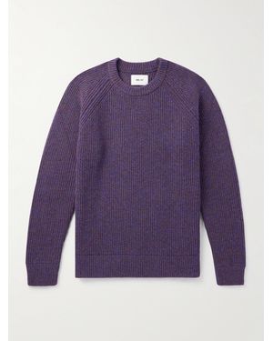 NN07 Jacobo 6533 Ribbed Recycled Wool-blend Jumper - Purple