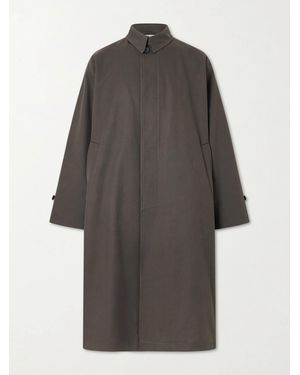Herno Slub Cotton-twill Coat - Grey