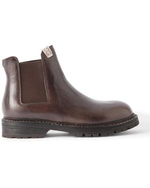 Visvim Gornergrat Mid-Folk Leather Chelsea Boots - Brown