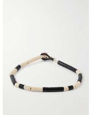 Mikia Heishi, Sterling And Fossil Jasper Beaded Bracelet - Natural