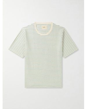 Folk Striped Cotton T-Shirt - White