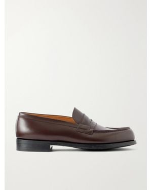 J.M. Weston 180 Leather Penny Loafers - Brown
