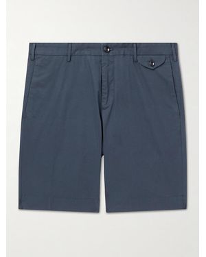 Slowear Slim-Fit Stretch-Cotton Poplin Bermuda Shorts - Blue
