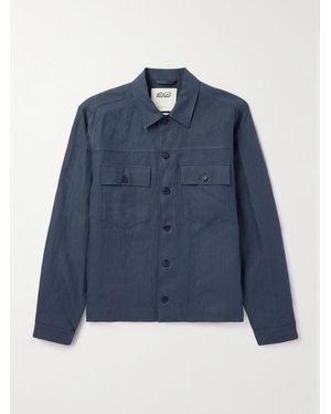 Valstar Brixton Linen Overshirt - Blue