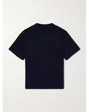 STÒFFA Knitted Cotton T-Shirt - Blue