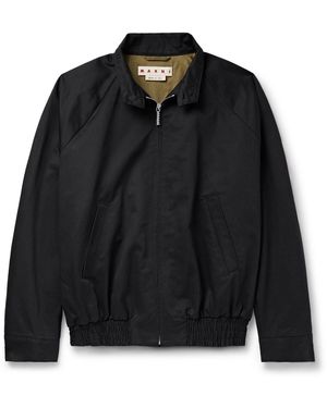 Marni Cotton-Gabardine Bomber Jacket - Black