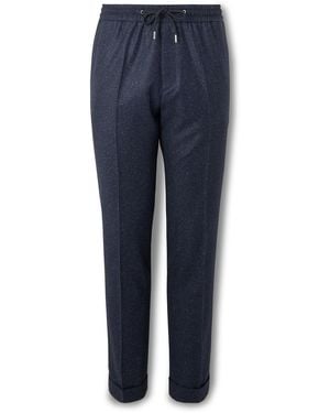 Paul Smith Tapered Wool-Blend Drawstring Suit Pants - Blue