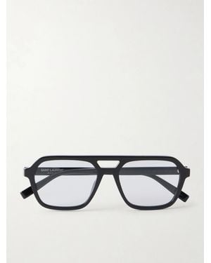 Saint Laurent Aviator-style Acetate Sunglasses - Black