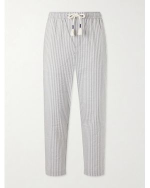 Orlebar Brown Sonoran Straight-Leg Striped Cotton-Blend Seersucker Trousers - White