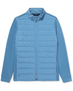 Peter Millar Winsome Hybrid Quilted Shell And Piqué Jacket - Blue