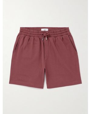 MR P. Straight-Leg Organic Cotton-Piqué Drawstring Shorts - Red