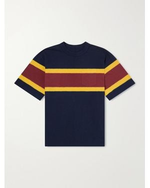 Sacai Chusen-Dyed Cotton-Jersey T-Shirt - Blue