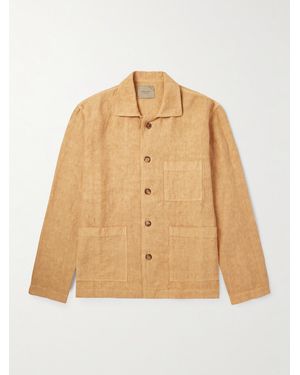 Federico Curradi Oversized Linen Overshirt - Natural