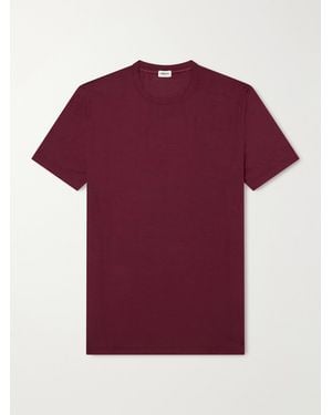 Zimmerli of Switzerland Pureness Stretch-Micro Modal T-Shirt - Red