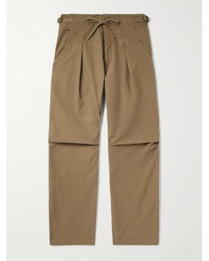 Isabel Marant Deyann Tapered Cotton-blend Twill Trousers - Natural