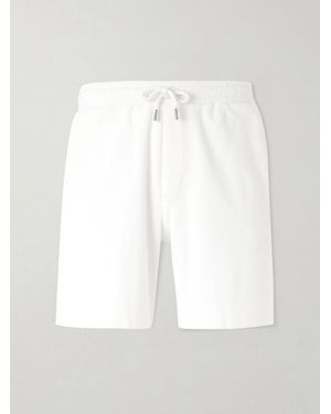 MR P. Straight-Leg Organic Cotton And Silk-Blend Terry Shorts - White