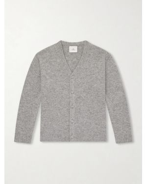 The Elder Statesman Isla Baby Alpaca-Blend Cardigan - Grey
