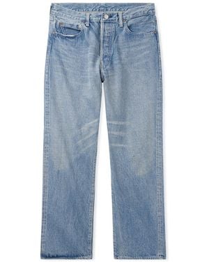 Remi Relief 1954 Straight-Leg Cropped Distressed Jeans - Blue