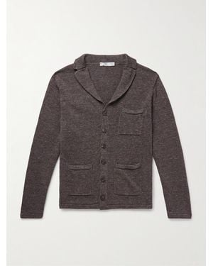 Inis Meáin Pub Jacket Linen Cardigan - Grey