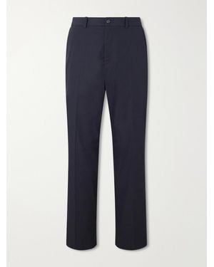 A.P.C. Dylan Straight-leg Cotton-poplin Trousers - Blue