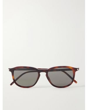 Saint Laurent Sl 939 Round-Frame Recycled Acetate Sunglasses - Brown