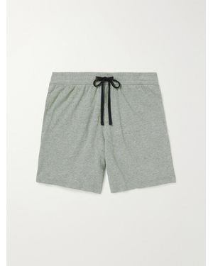 James Perse Straight-Leg Garment-Dyed Cotton-Jersey Drawstring Shorts - Grey