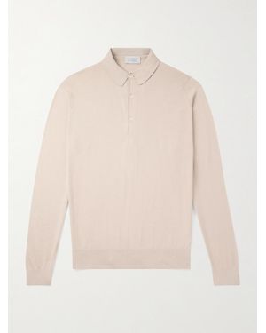 John Smedley Bramwell Slim-fit Cotton Polo Shirt - Natural