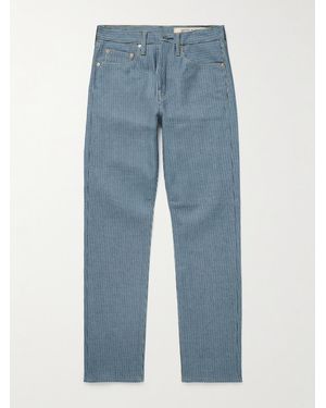 Kapital Century Slim-Fit Straight-Leg Embroidered Jeans - Blue