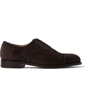 Grenson Cambridge Suede Oxford Shoes - Brown