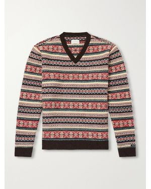 Aimé Leon Dore Fair Isle Wool-Blend Sweater - Mehrfarbig
