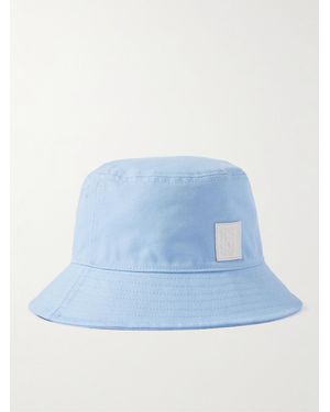 Raf Simons Logo-Appliquéd Cotton-Canvas Bucket Hat - Blue