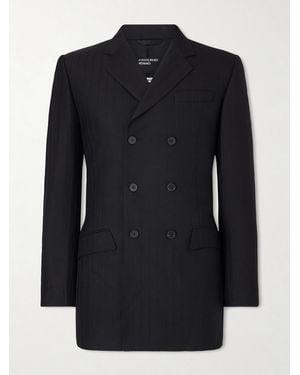 Enfants Riches Deprimes The Pierre Doubled-Breasted Pinstriped Virgin Wool-Twill Blazer - Black