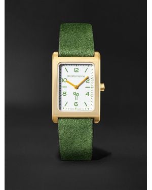 La Californienne Daybreak Automatic 36Mm-Plated And Suede Watch, Ref. No. Db-21 - Green