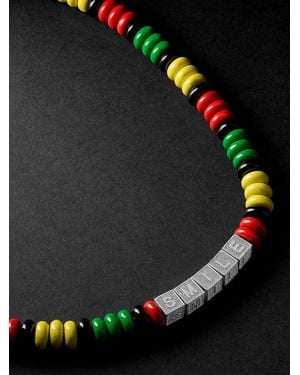 Lauren Rubinski Jamaica And Enamel Beaded Necklace - Black