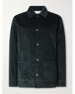 Gabriela Hearst Javier Cotton-corduroy Overshirt - Black