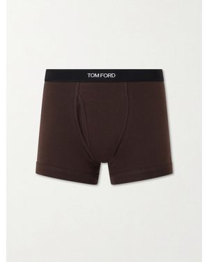 Tom Ford Stretch Cotton-Blend Jersey Boxer Briefs - White