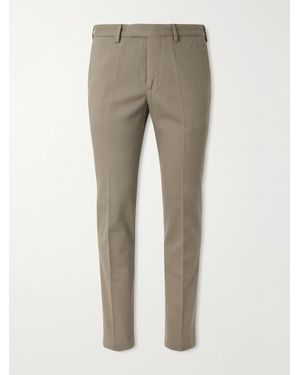 Thom Sweeney Straight-leg Cotton-twill Pants - Natural