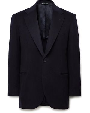 Ghiaia Sartoria Brushed-Cashmere Blazer - Blue