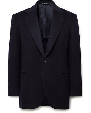 Ghiaia Sartoria Brushed-Cashmere Blazer - Blue