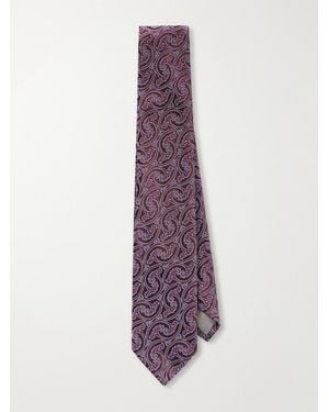 Charvet 8.5Cm Paisley-Jacquard Silk-Woven Tie - Purple