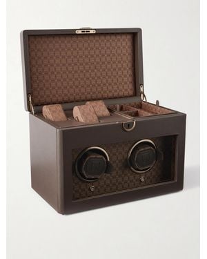Wolf Earth Double Watch Winder - Brown
