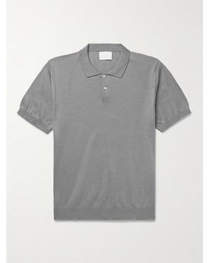 Handvaerk Mercerised Pima Cotton Polo Shirt - Grey