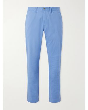 Polo Ralph Lauren Straight-Leg Cotton-Blend Trousers - Blue