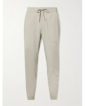 lululemon License To Train Slim-fit Tapered Stretch Recycled-shell Track Trousers - Natural