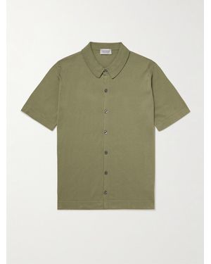 John Smedley Folke Sea Island Cotton Shirt - Green
