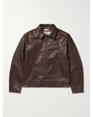 Nudie Jeans Eddy Rider Leather Jacket - Brown