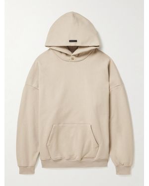 Fear Of God Eternal Logo-Flocked Cotton-Jersey Hoodie - Natural