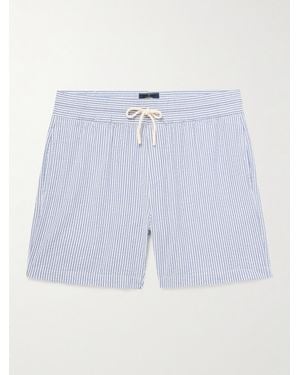 Portuguese Flannel Shorts A Gamba Dritta - Blu