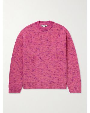 Acne Studios Metallic Ribbed-Knit Jumper - Pink