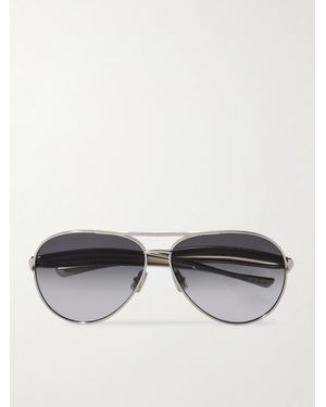 Bottega Veneta Sardine Aviator-Style-Tone Sunglasses - Grey